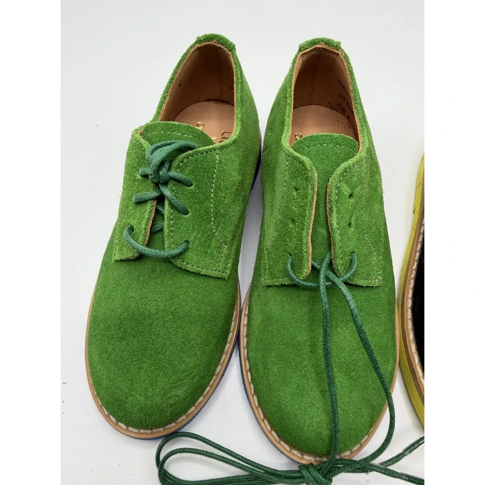 Lil‎ McNairy Caramel Lot 2 Suede Oxford Green Black Toddler Size 7